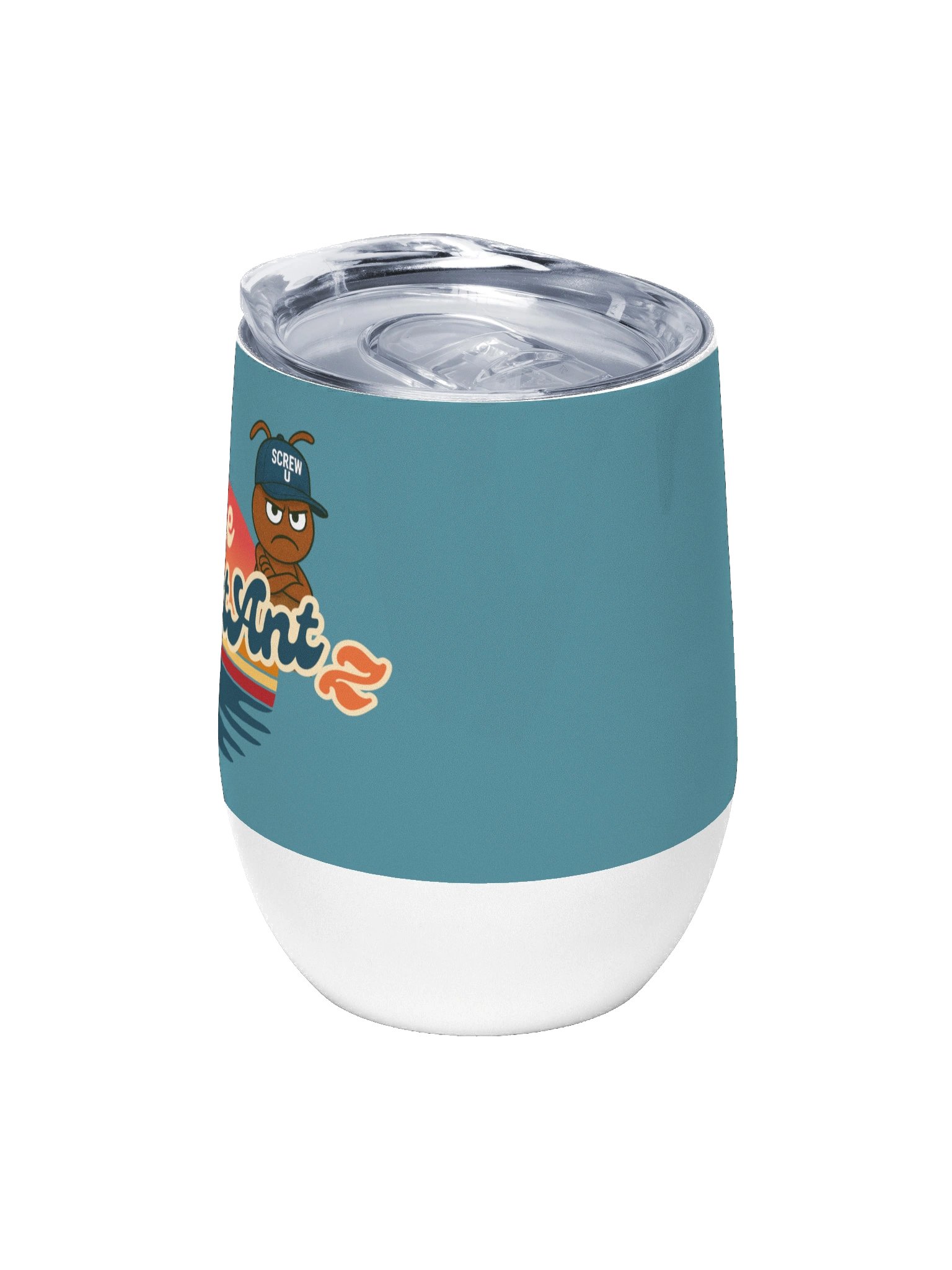 Screw U Wine Tumbler by The ReluctAntz - Silver Mist product image (5)