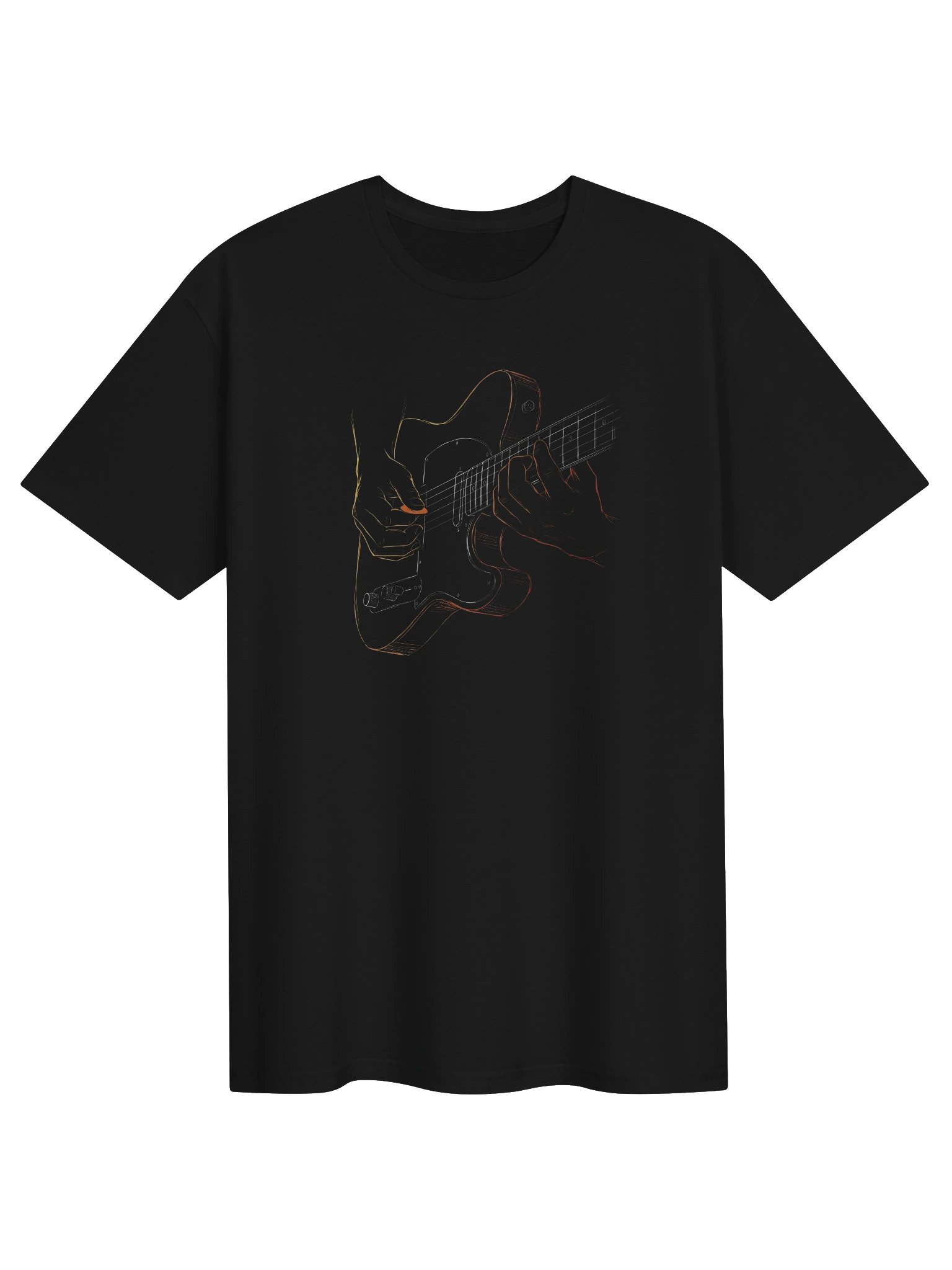 In the Strings Tele - Electric Guitar Line Art T-Shirt | Gift for Guitar Players product image (2)