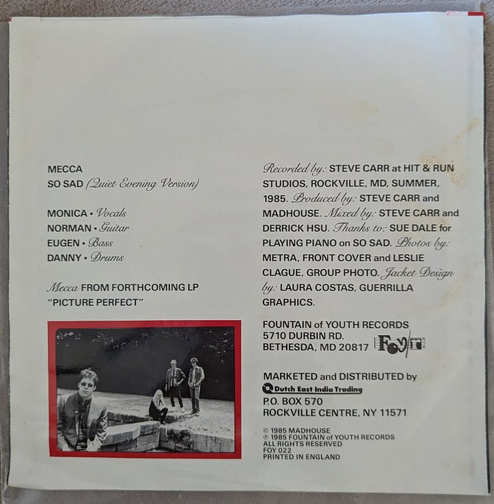 MADHOUSE "Mecca" 45" Single 1985 product image (2)