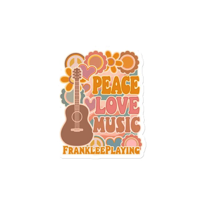 FrankLee's Peace, Love, Music Die-Cut Magnet product image (2)
