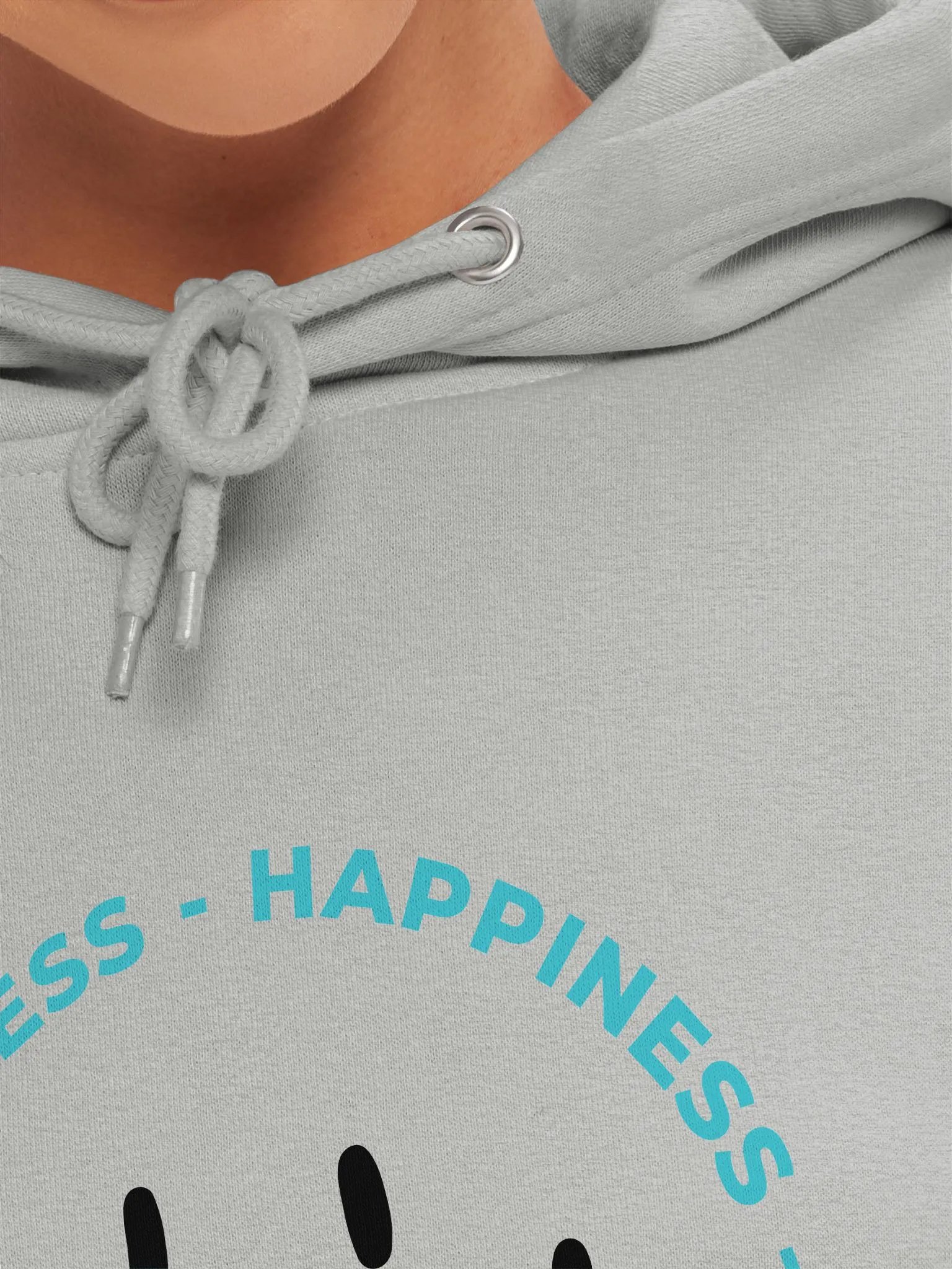 Happiness Circle Aqua-Blue Hoodie product image (7)