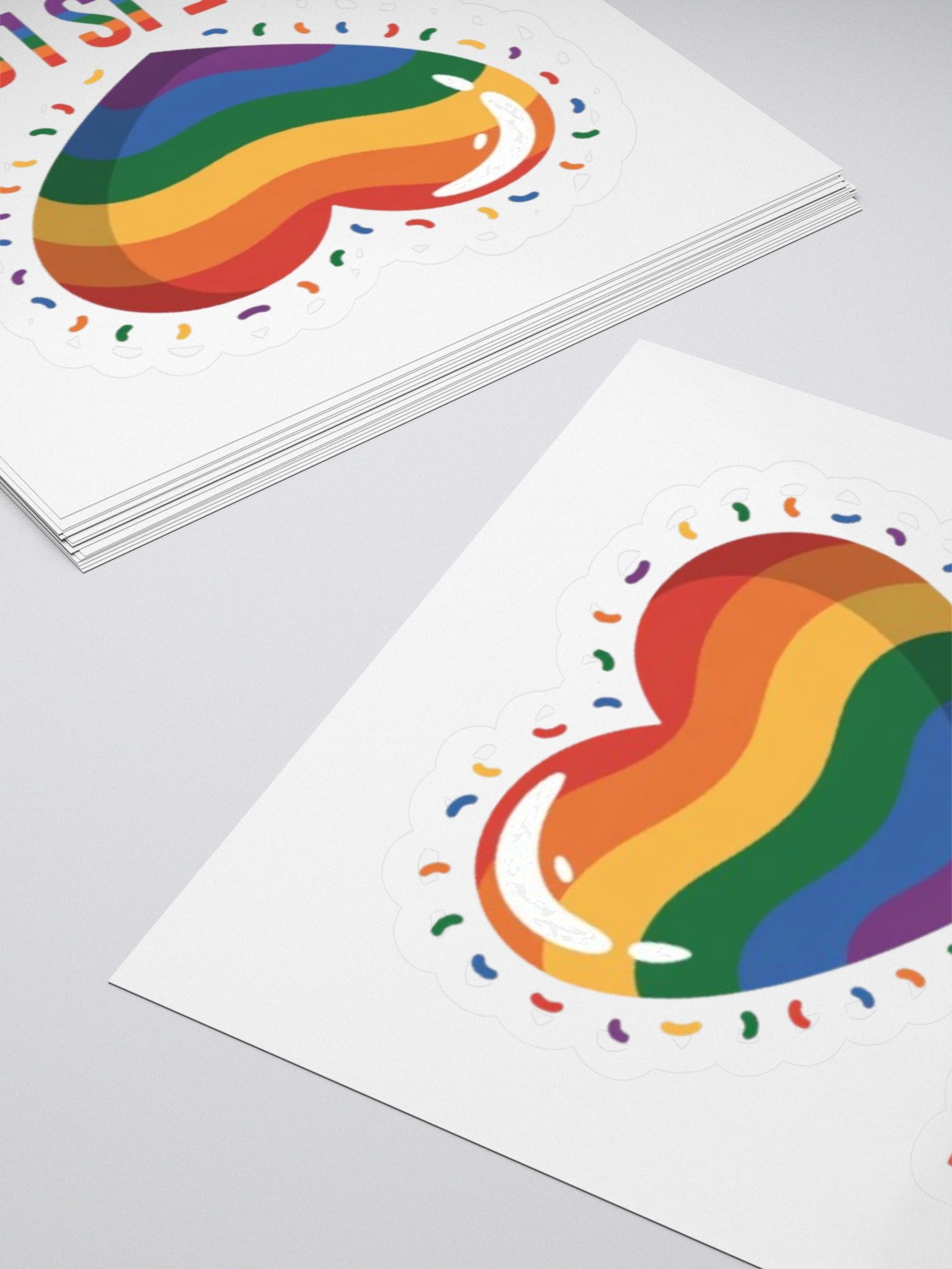 Love Is Love Rainbow Heart Sticker - Celebrate Pride and Inclusivity product image (10)