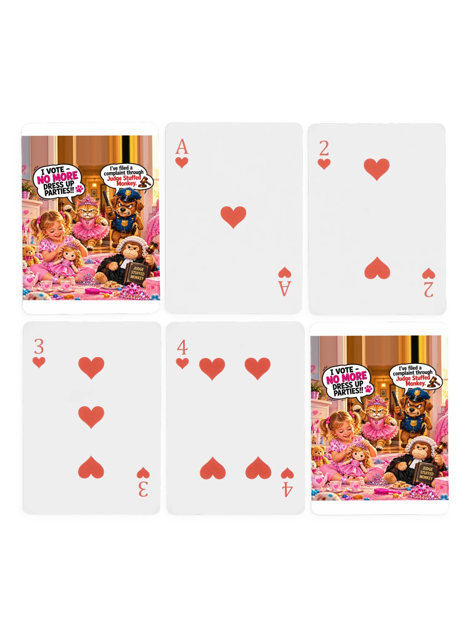 1 Earth Prints Princess Cat Cop Dog Poker Playing Cards product image (4)