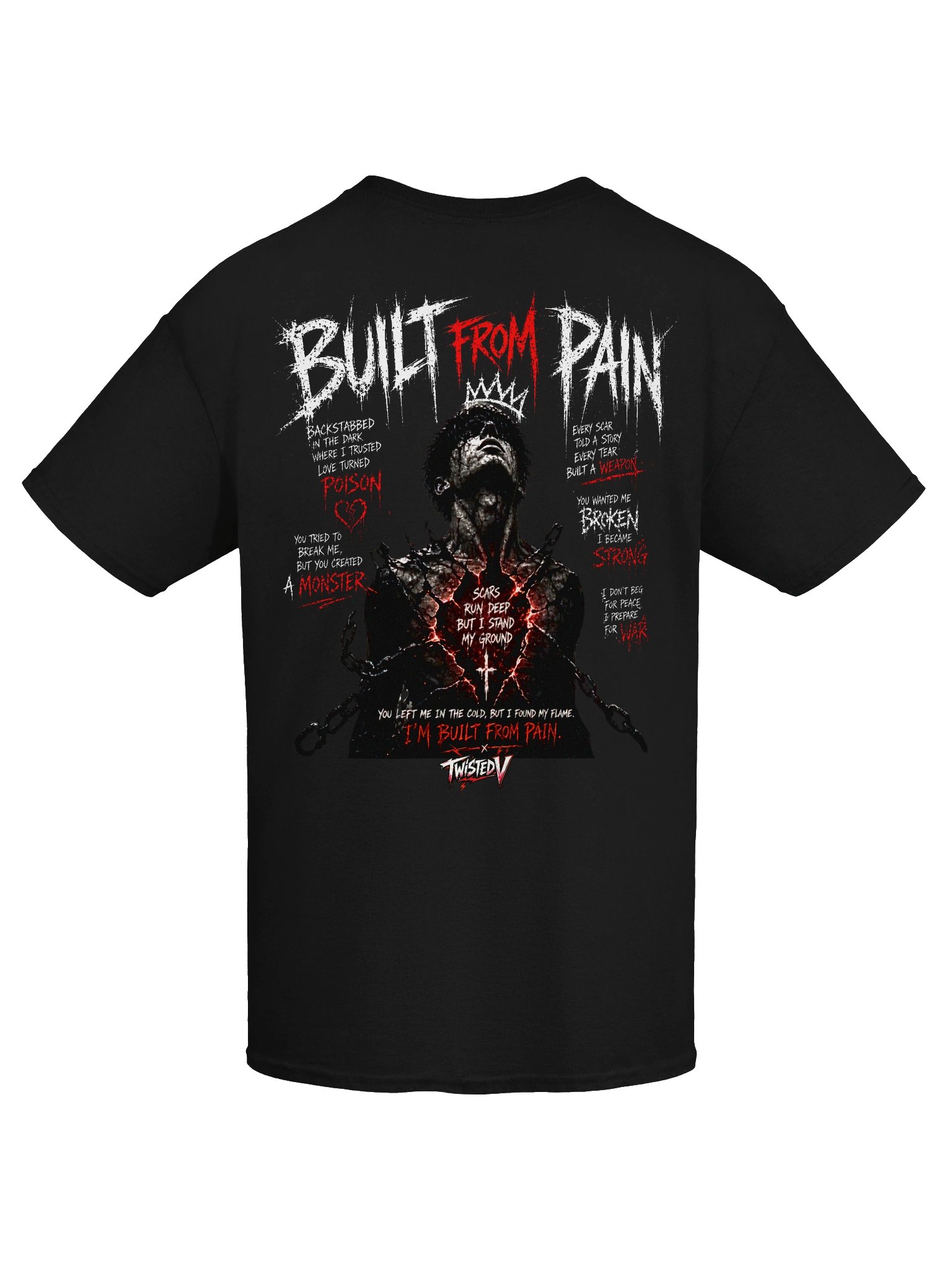 Built from Pain - Twisted V T-shirt product image (10)