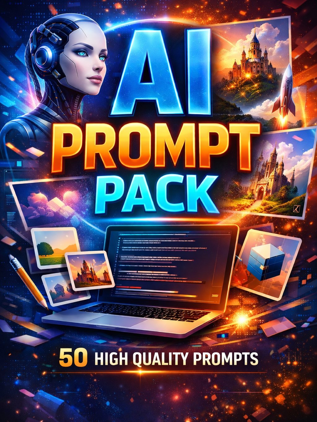 Prompt Pack 50 ChatGPT Prompts to Make Money Online (Even If You’re Starting From Scratch) product image (1)