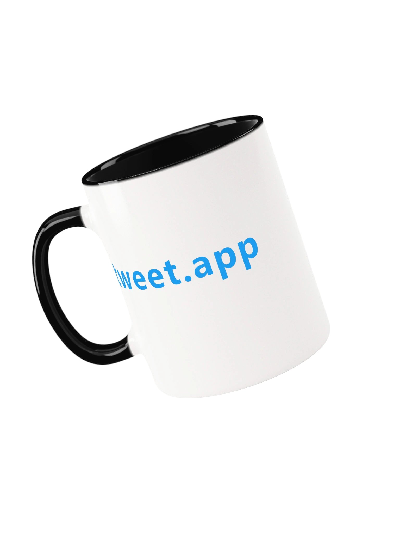 Tweet White Mug, Black Handle product image (6)