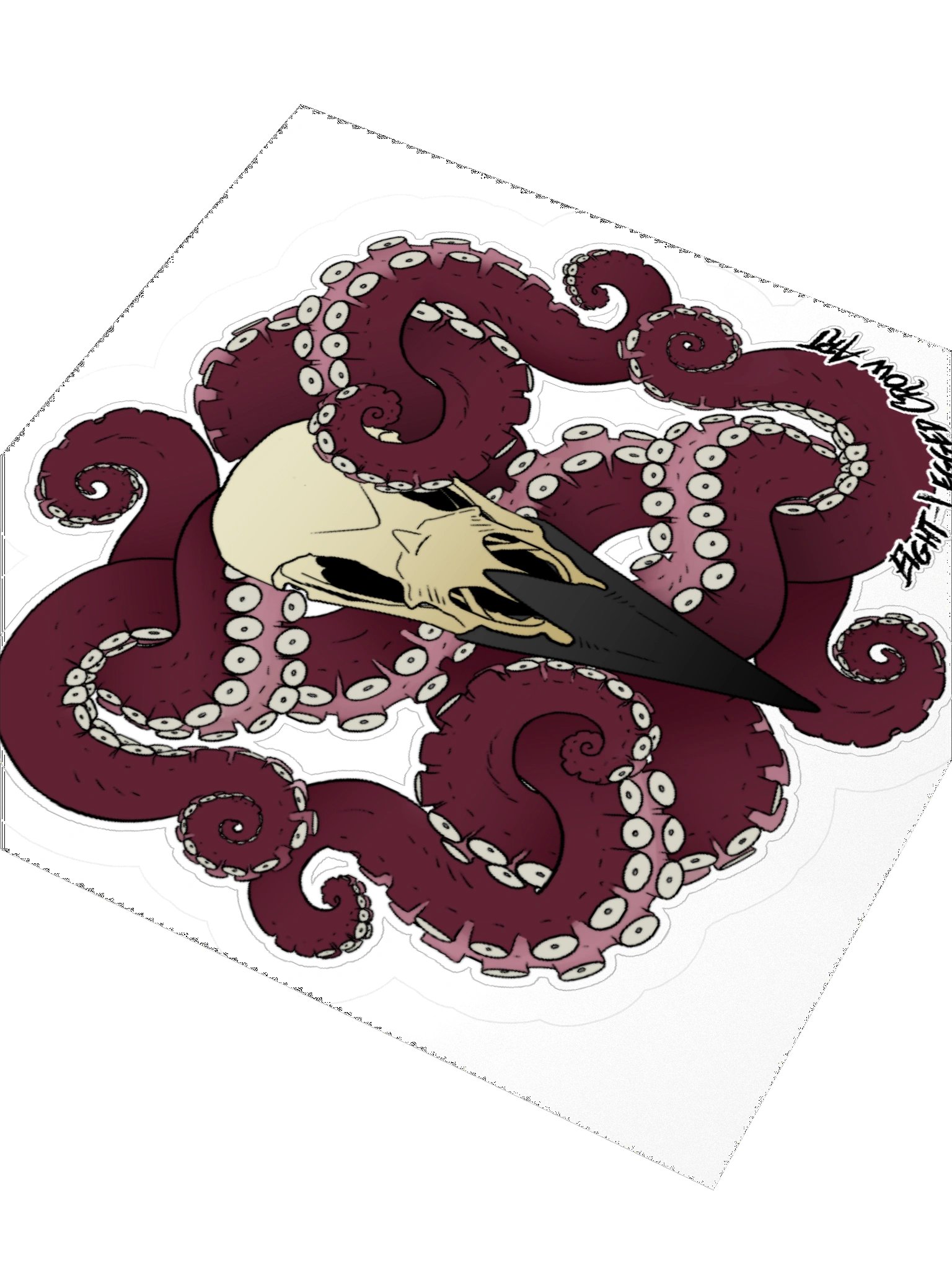 Eight-Legged Crow Art Logo Kiss Cut Stickers product image (7)