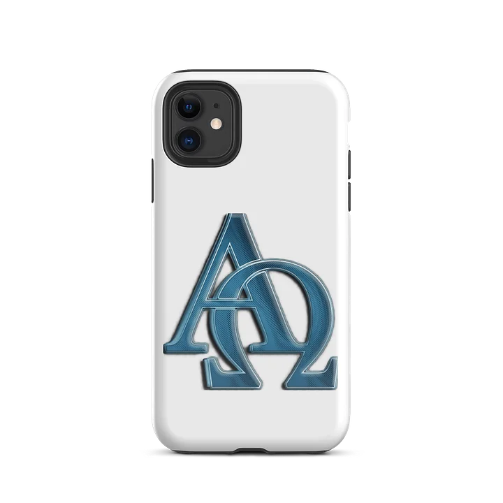 Alpha and Omega symbol in teal iPhone® Tough Case product image (28)