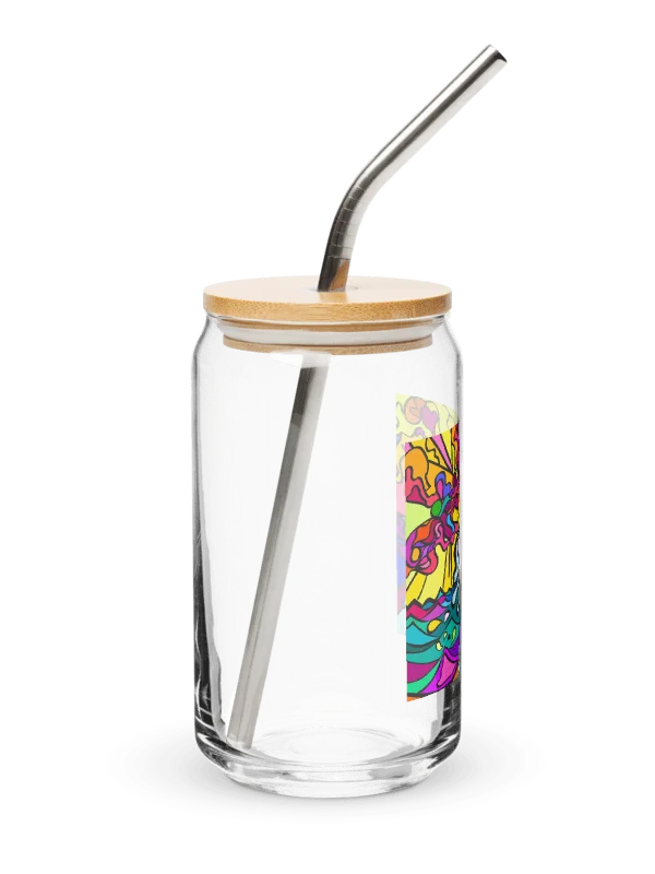 Vibrant Glass Can: A Fusion of Art and Function - Wave at Sunset product image (15)