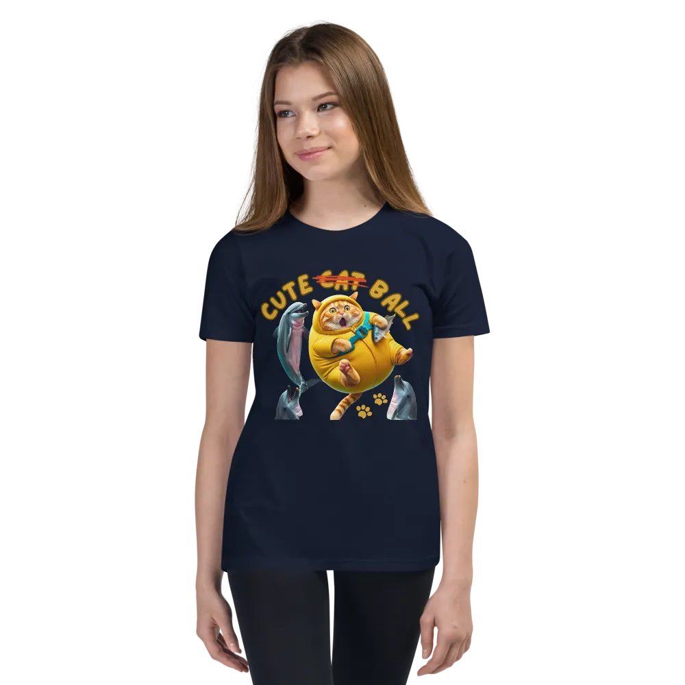 'Cute Not Cat But Ball' Youth T-Shirt 🙀🐬🏐 product image (144)