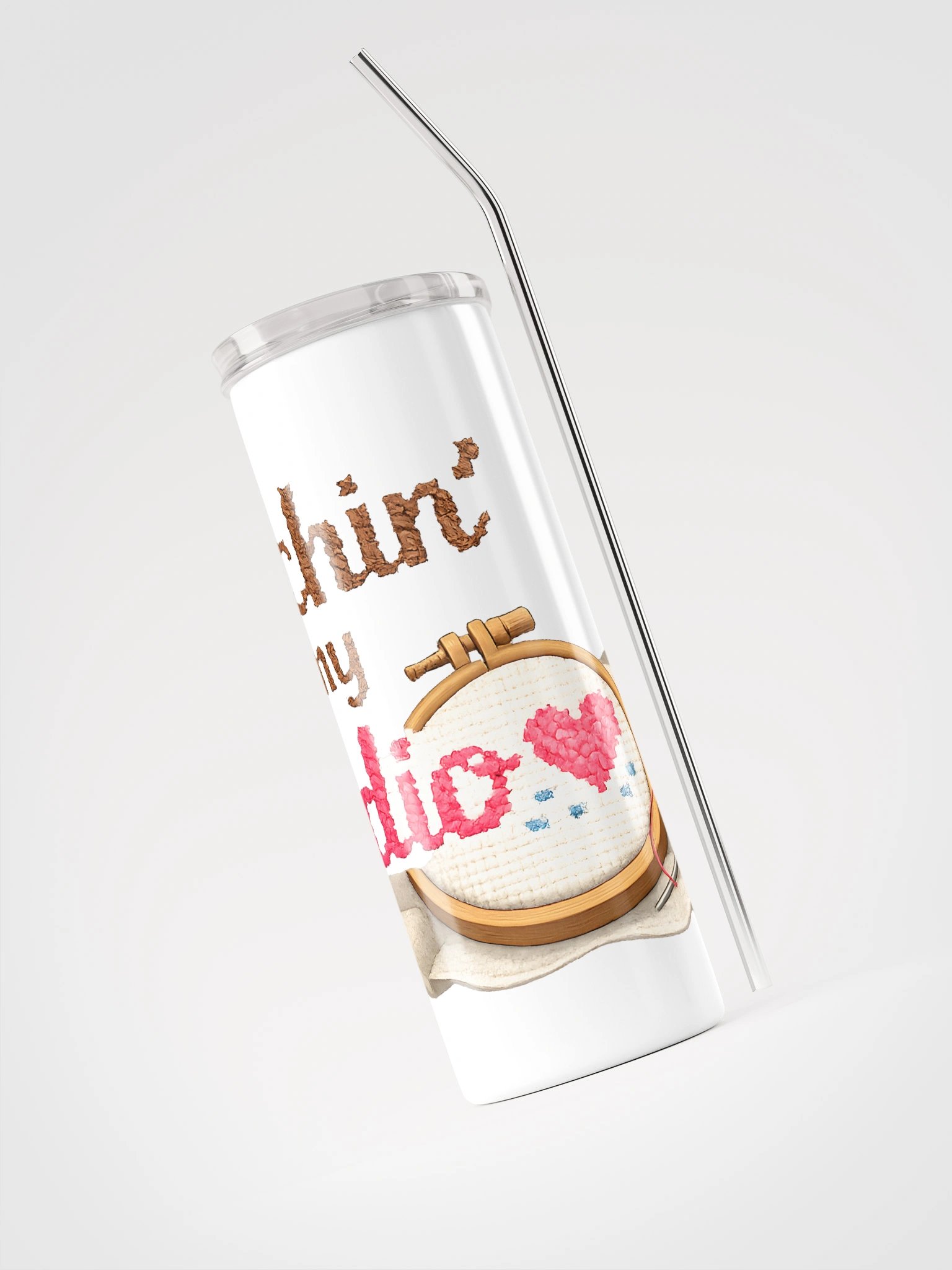 Stitchin' is my Cardio Stainless Steel Tumbler product image (3)