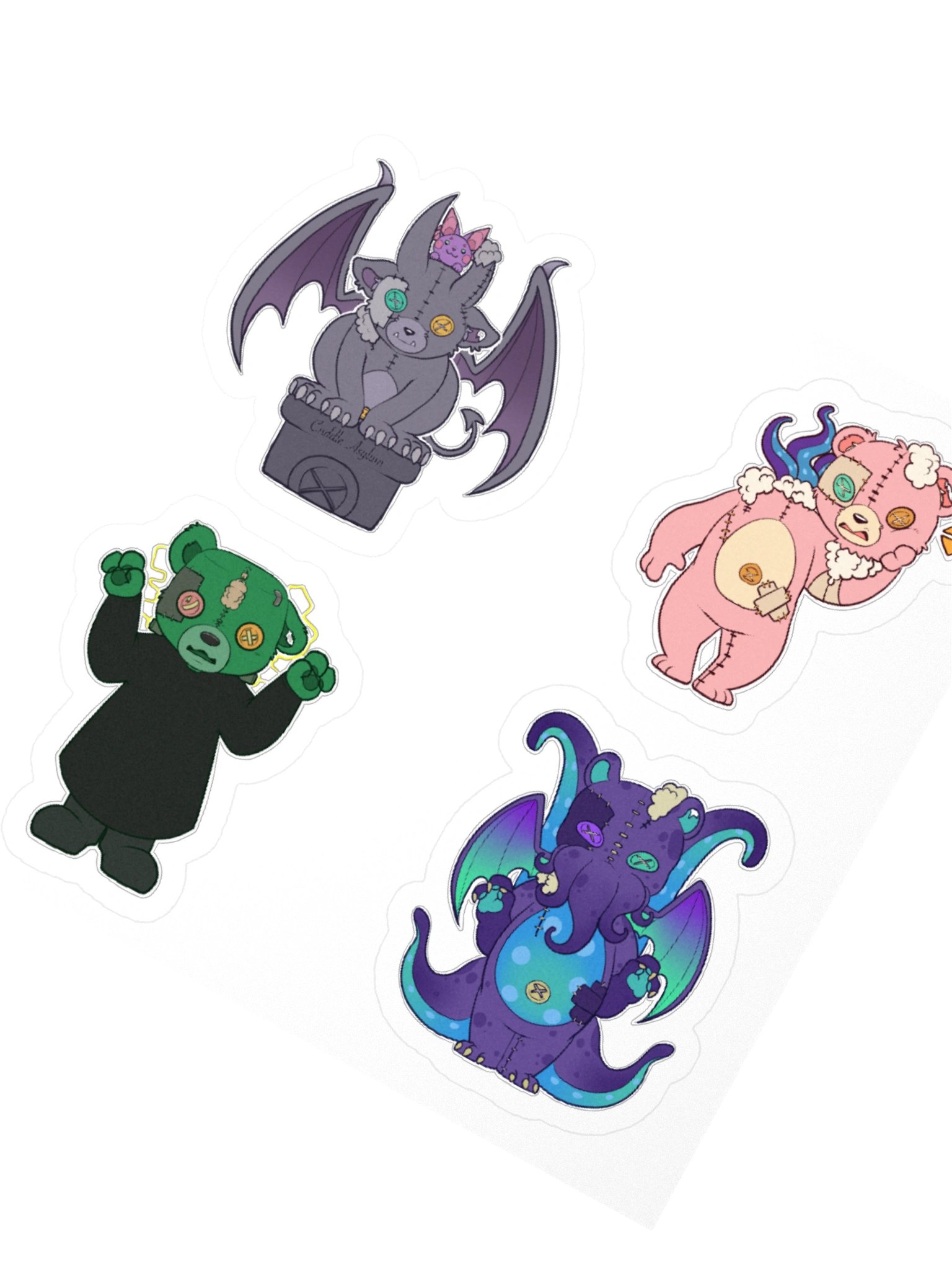 Anxiety Bear Scare Bear Stickers Halloween 2026 pt 3 product image (5)