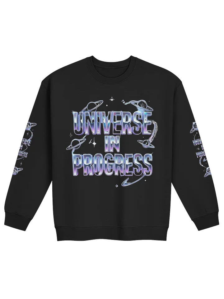 Universe In Progress – Chrome Cosmic Crewneck Sweatshirt product image (1)