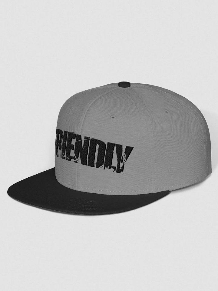 Black Friendly Embroidered Snapback product image (6)