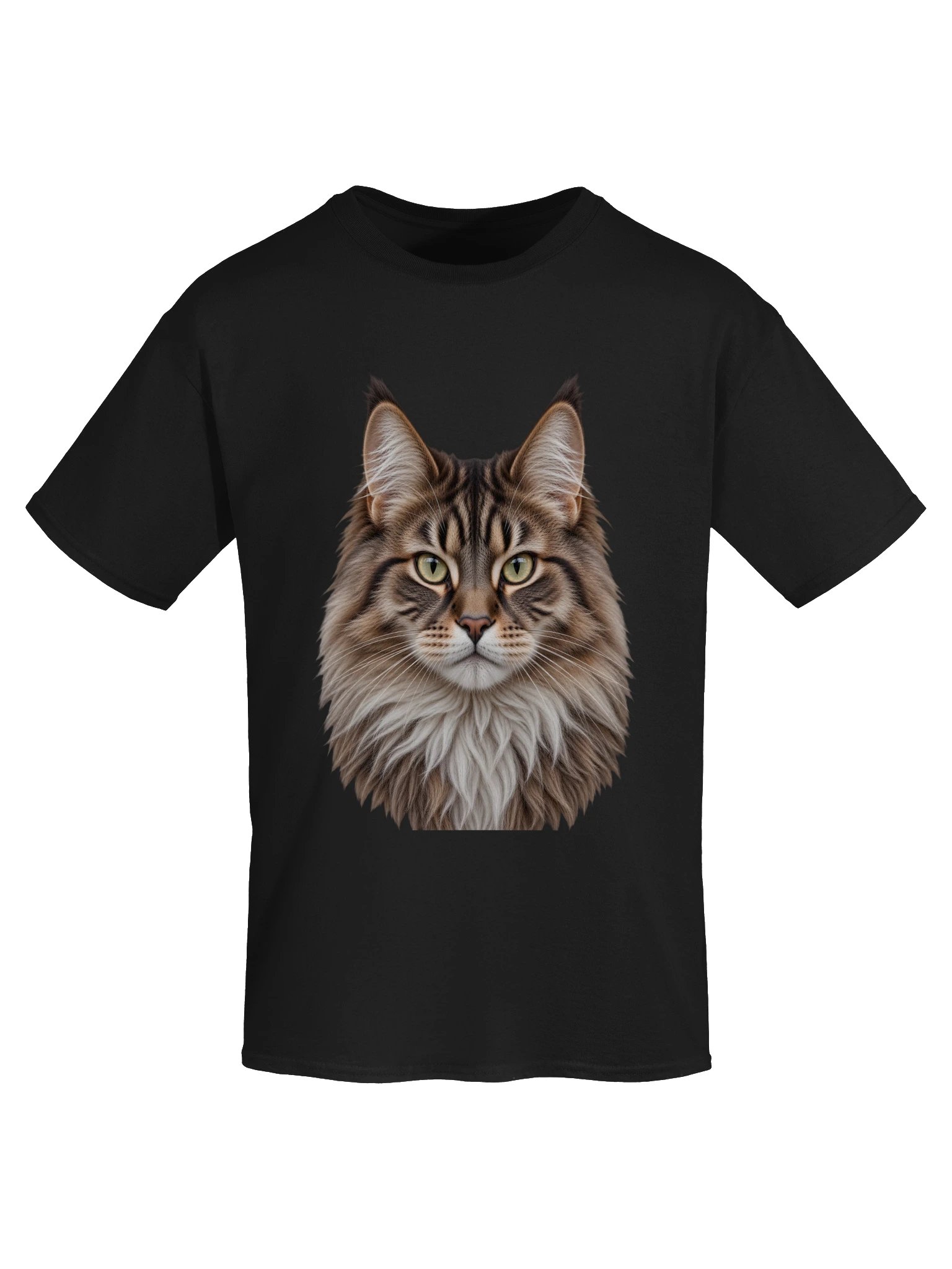 Cat - Long-Haired Tabby (Face) — Unisex Gildan Heavyweight 100% Cotton T-Shirt product image (49)