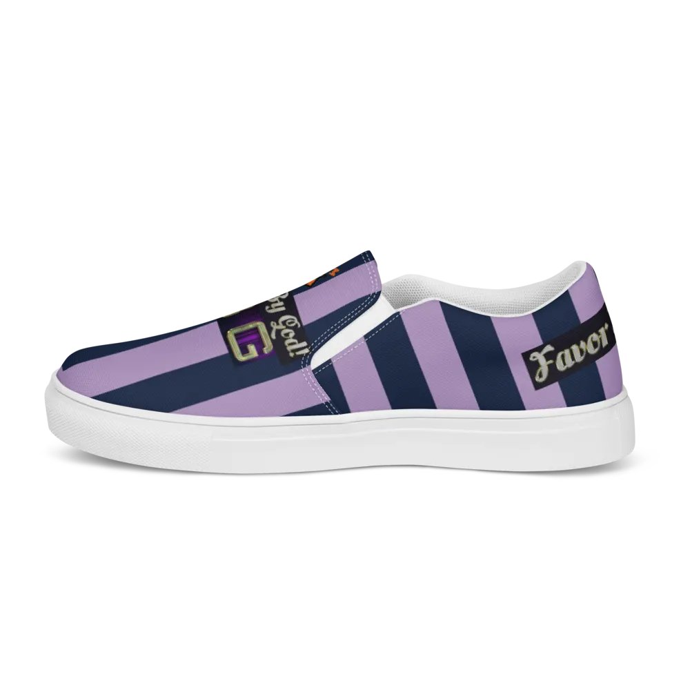 BBG Purple Striped Men's Slip Ons product image (4)