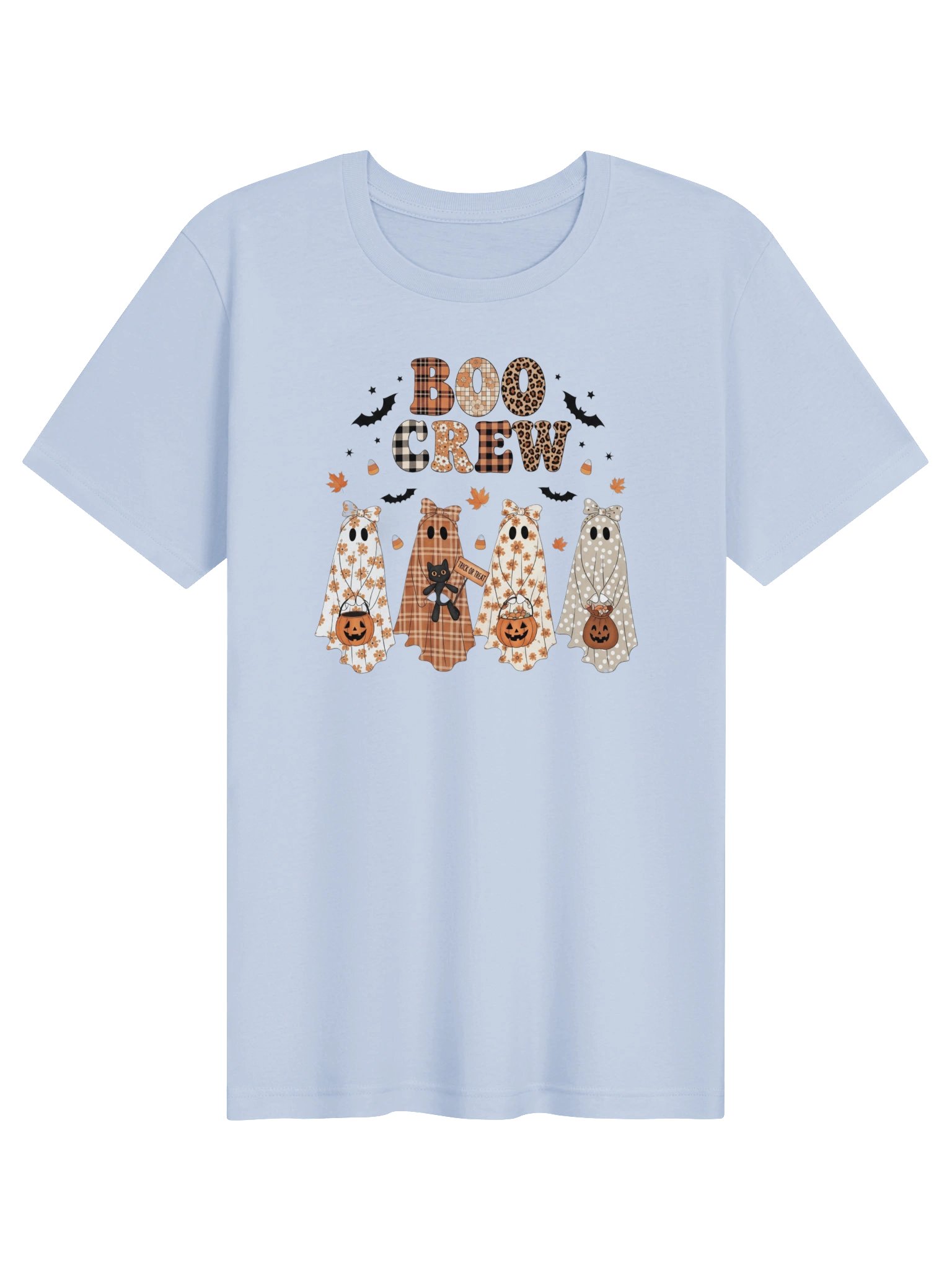 BOO Crew Halloween Ghosts T-Shirt | Cute Fall Ghosts Trick or Treat Graphic Tee product image (1)
