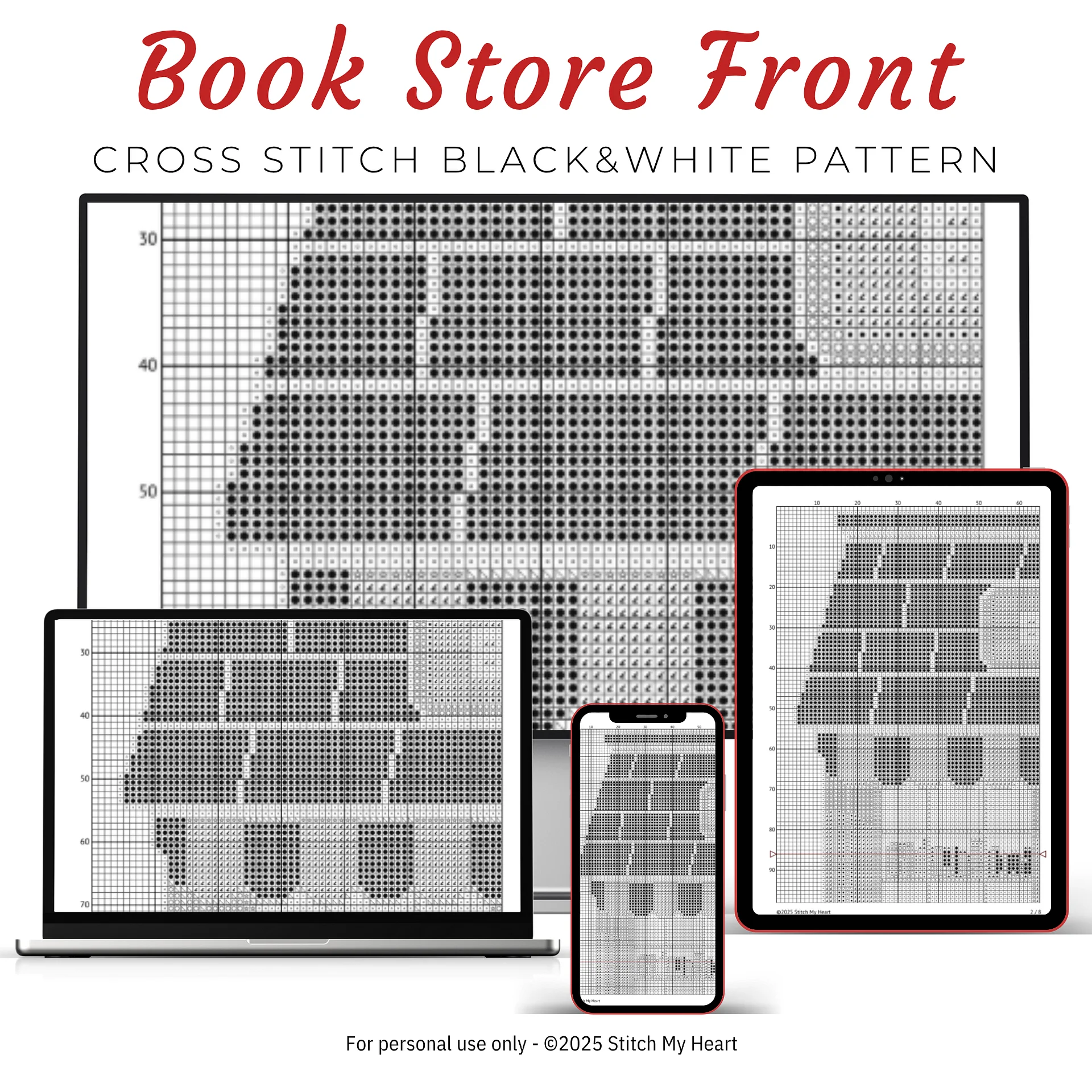 Book Store Cross Stitch Pattern product image (4)