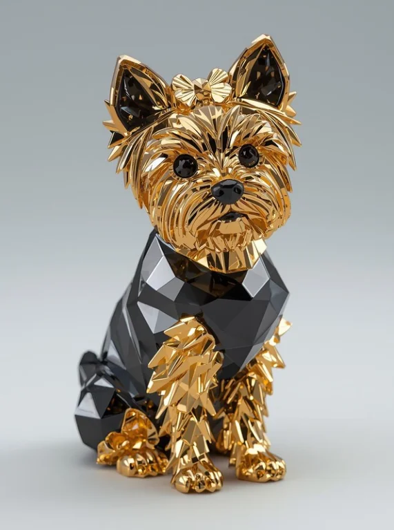 Crystal Yorkshire Terrier Sculpture Wall Art product image (1)
