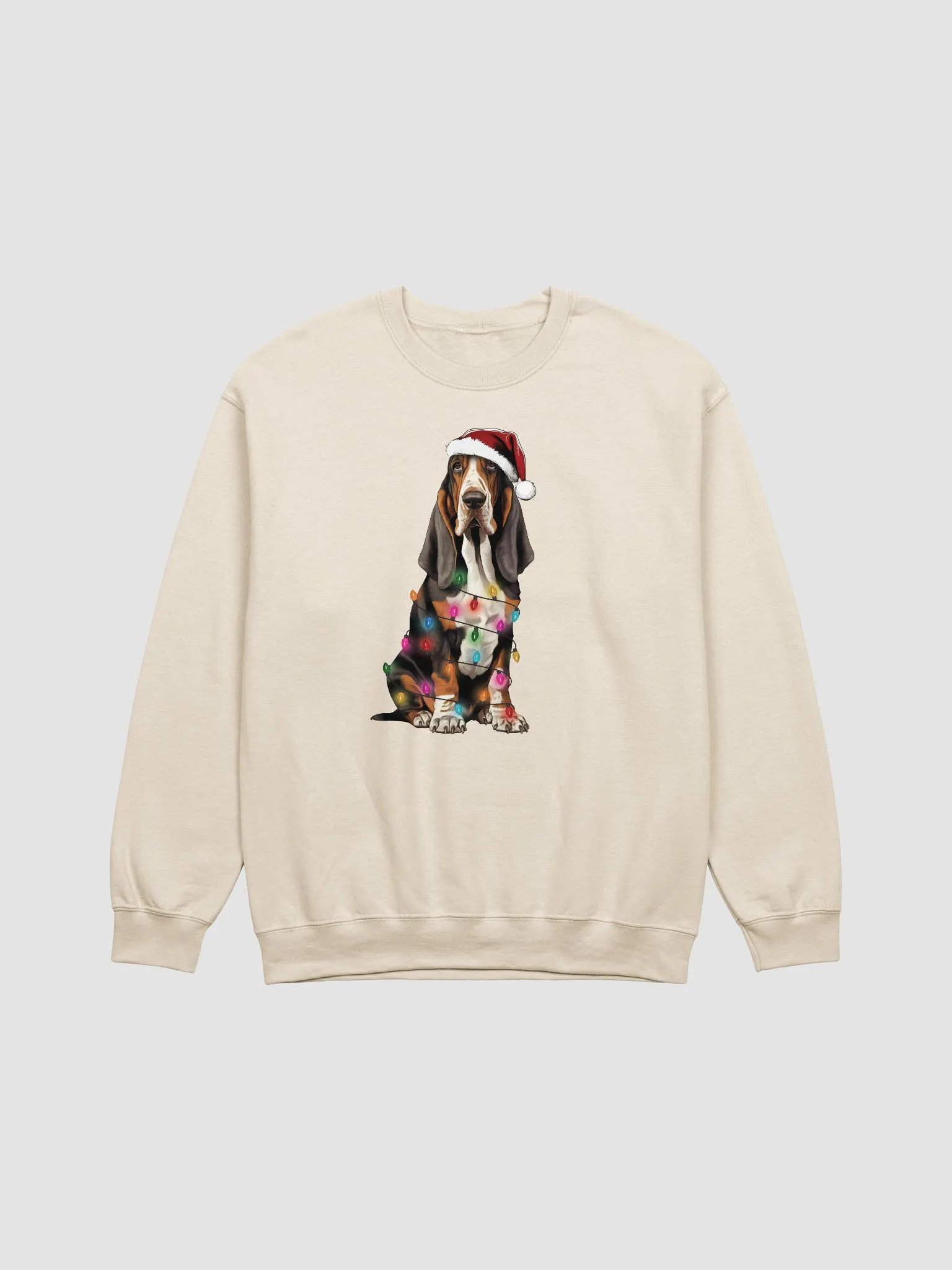 Funny Basset Hound(Tricolor) Christmas Sweatshirt for Basset Hound Paw-rents product image (18)