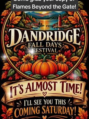 counting down the days until i bring Flames Beyond the Gate to its hometown in Dandridge!!! be sure to come out and see me.  I'm super excited to get to meet y'all. #dandrige #jeffersoncounty #easttn #easttennessee #sevierville 