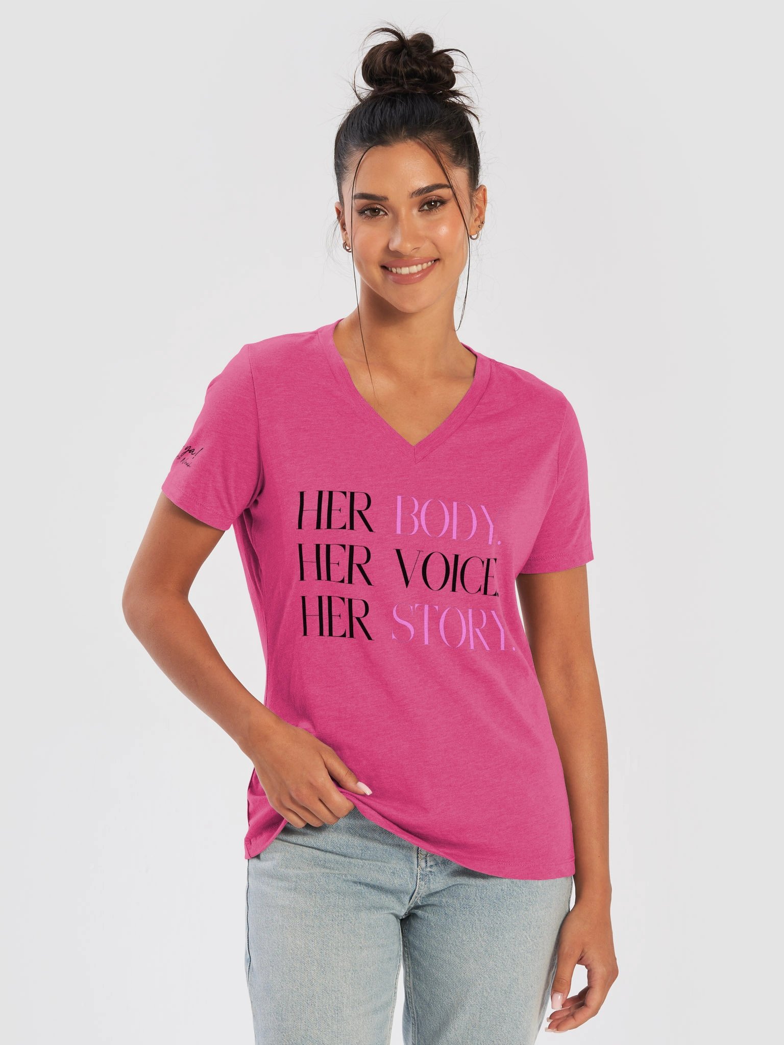 Her Body. Her Voice. Her Story (v-neck) product image (9)