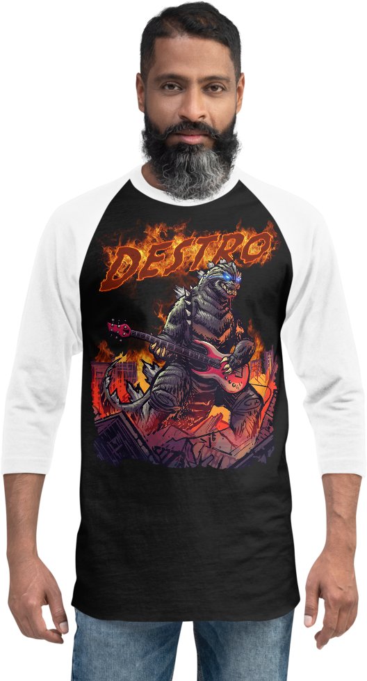 Baseball Raglan - Rock Zilla product image (2)