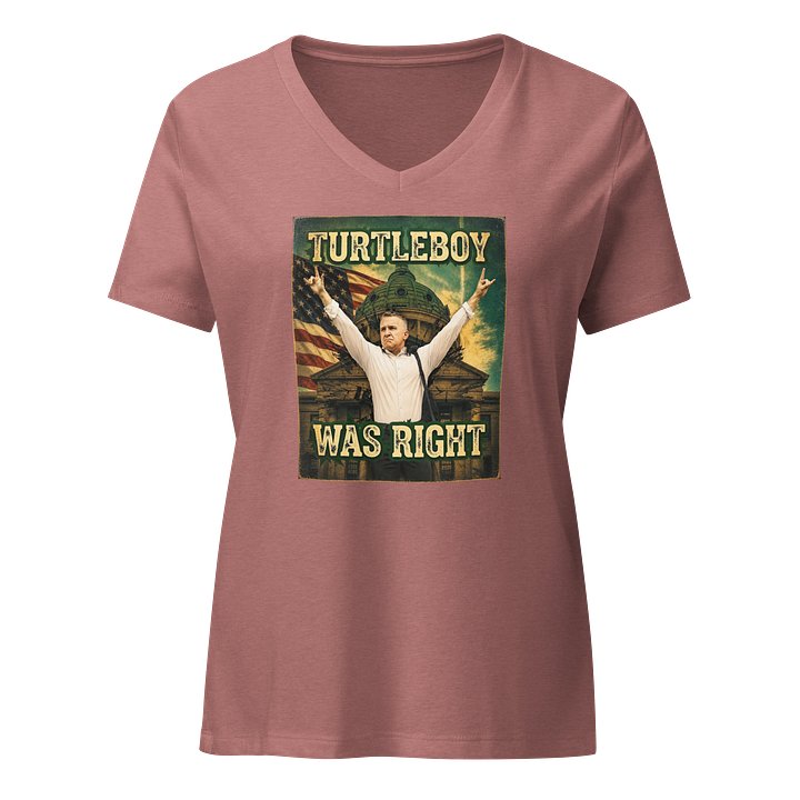 Turtleboy was Right Patriot - Women's Relaxed V Neck product image (1)