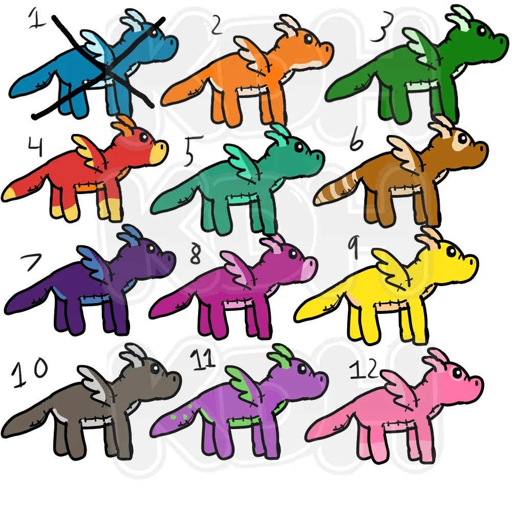 Tiny Ploosh Dragon Adoptable 2 product image (1)
