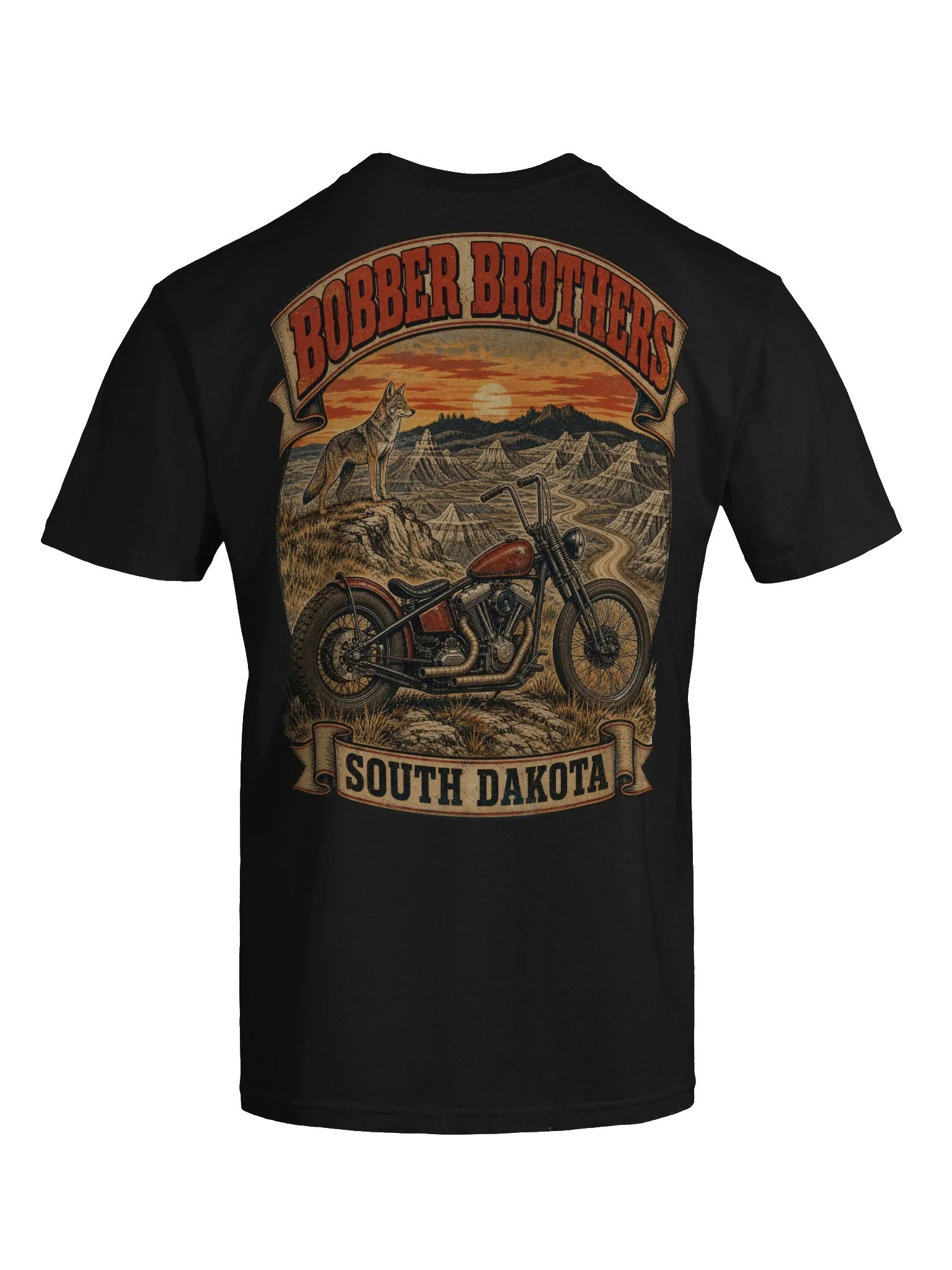 South Dakota motorcycle t-shirt design by Bobber Brothers