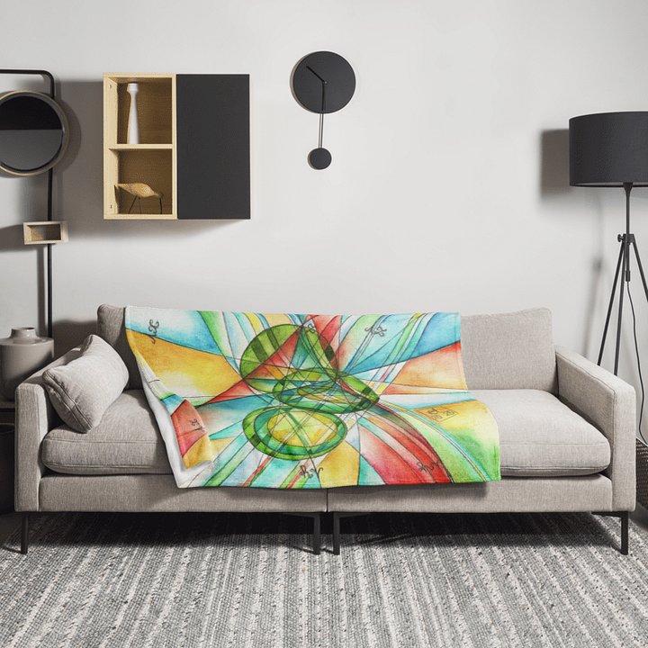 Circles to Circles #4 - Stereographic Projection Mathematical Art Blanket product image (2)