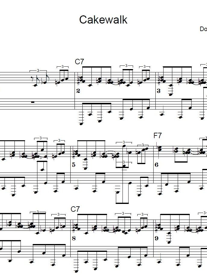 Cakewalk - Blues piano - Piano sheet music product image (1)