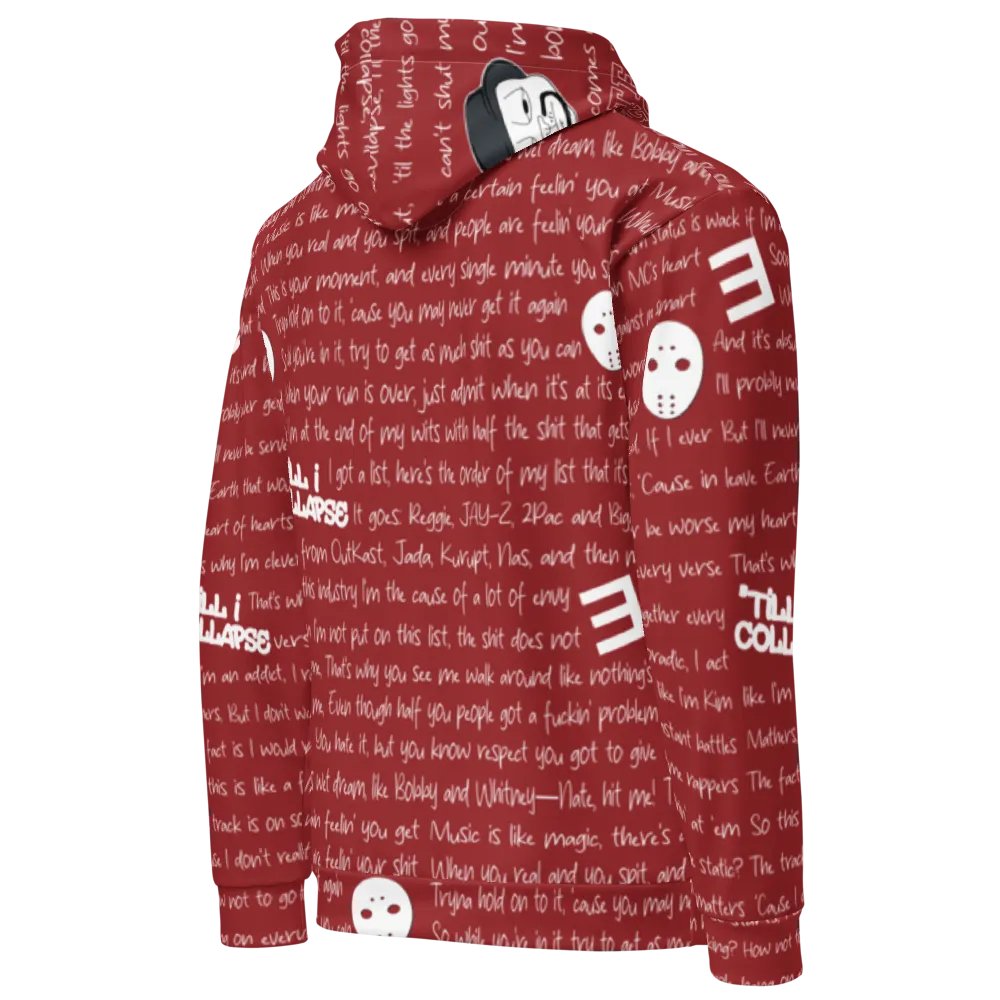 'Till I Collapse - Eminem - RED - Unisex Hoodie product image (4)