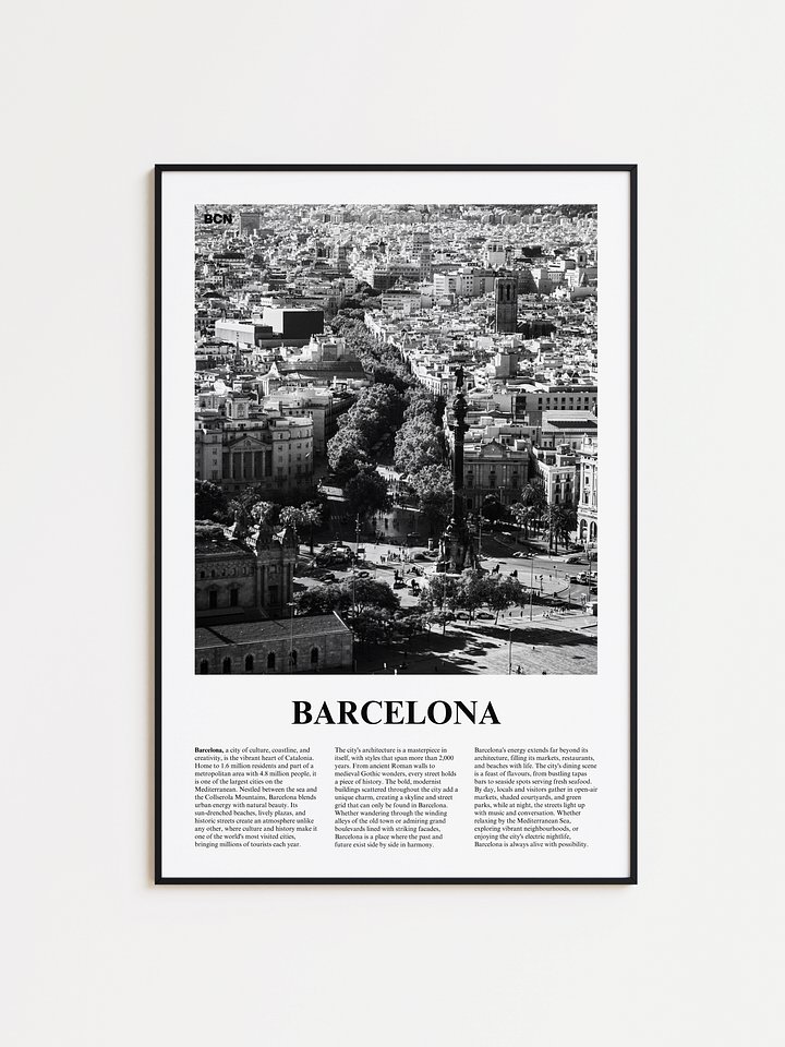 Barcelona 03 Newspaper Poster | Framed product image (1)
