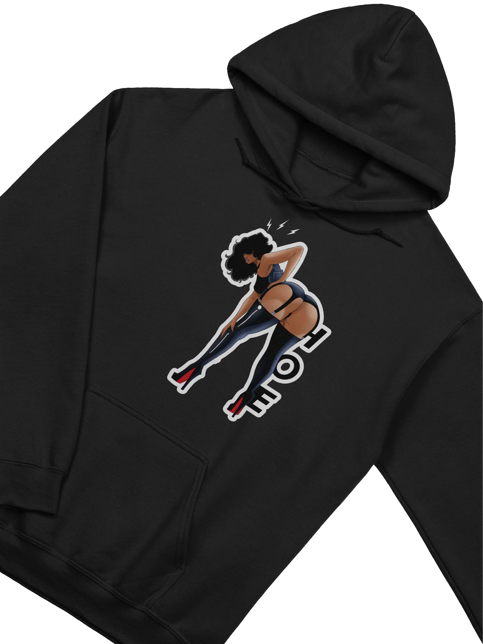 HOE HOODIE NAUGHTY - BLACK product image (2)