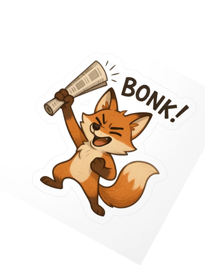 "BONK!" ~ Fox | Decal product image (2)