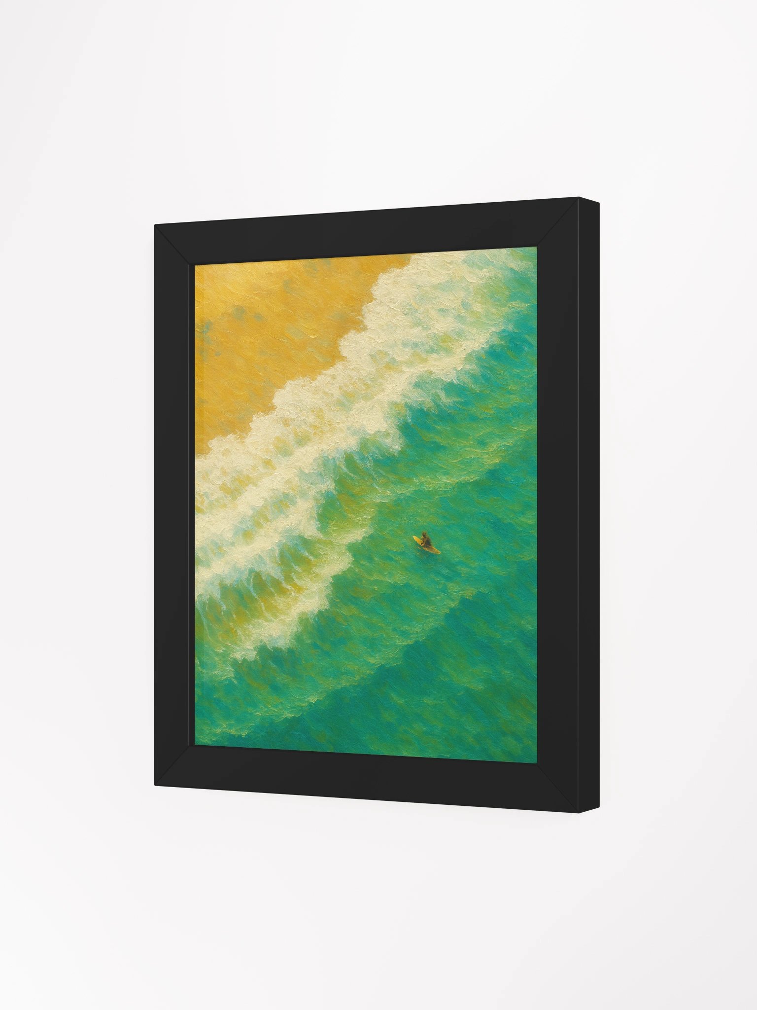 Vibrant Beach Day Poster framed product image (3)