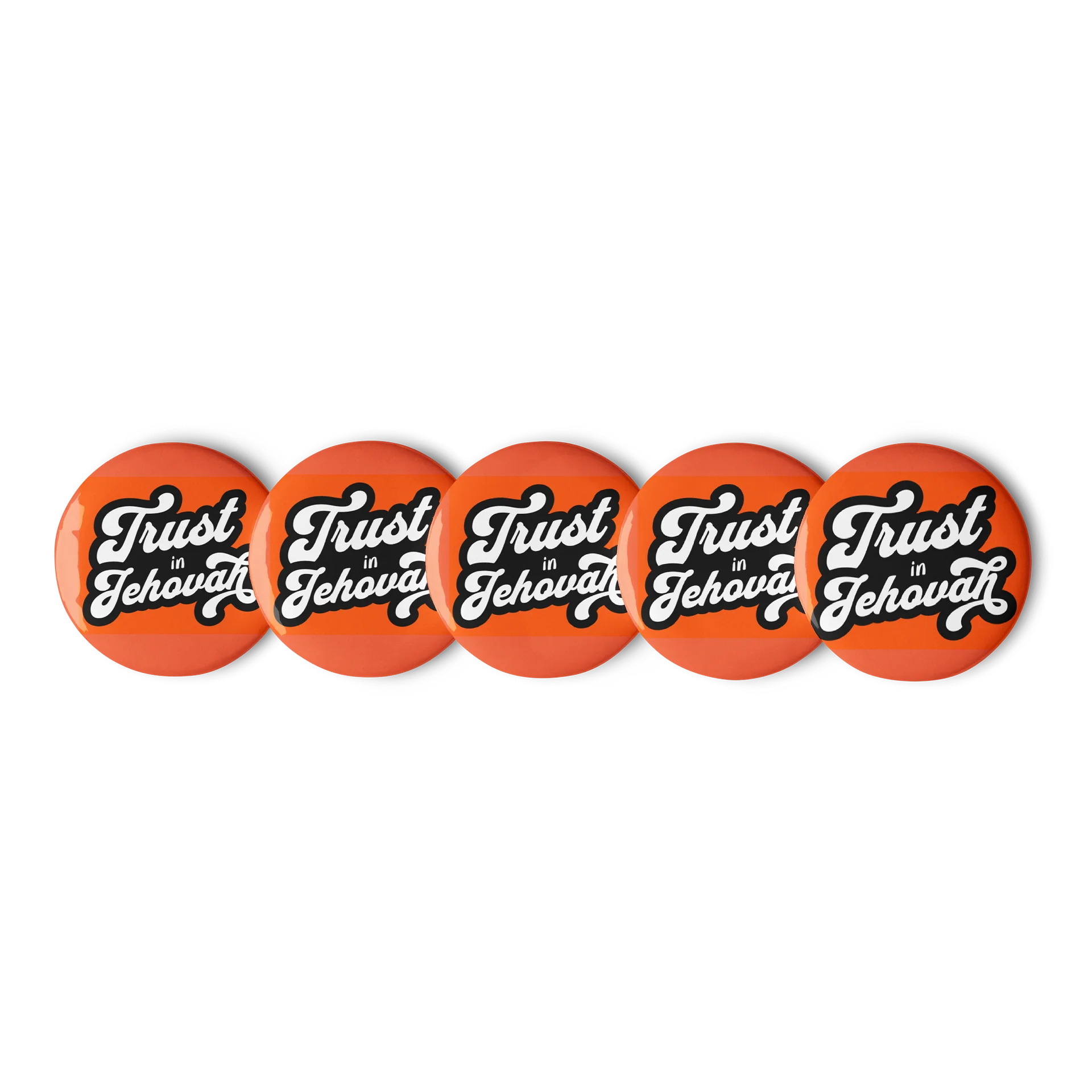Trust in Jehovah Pin Button Set – Bold Orange Edition product image (2)
