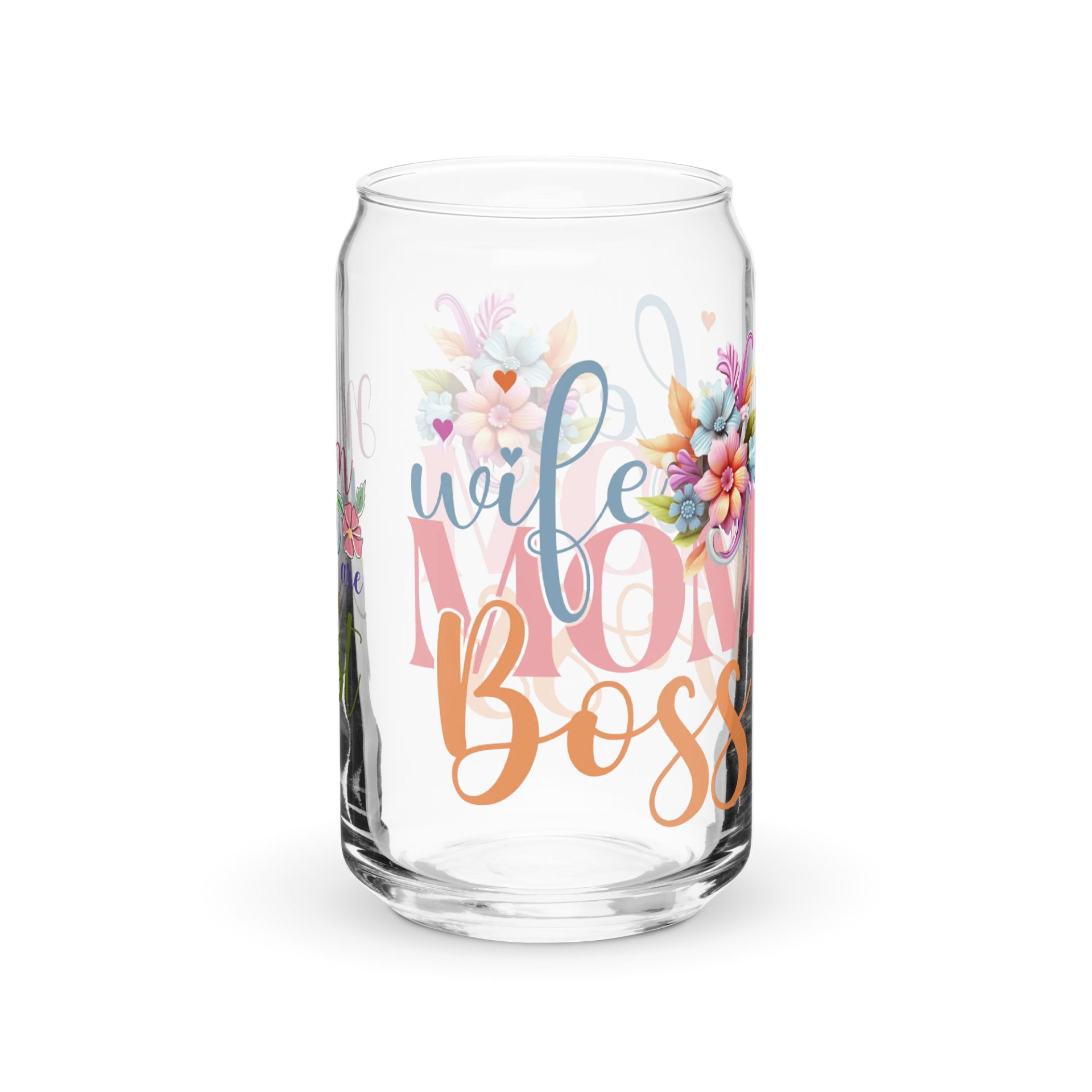 Wife Mom Boss Can-Shaped Glass product image (1)