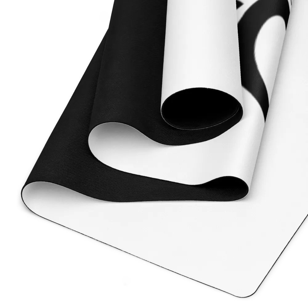 TDS Music White Rubber Yoga Mat with Unique Design - 24x68 inches product image (4)