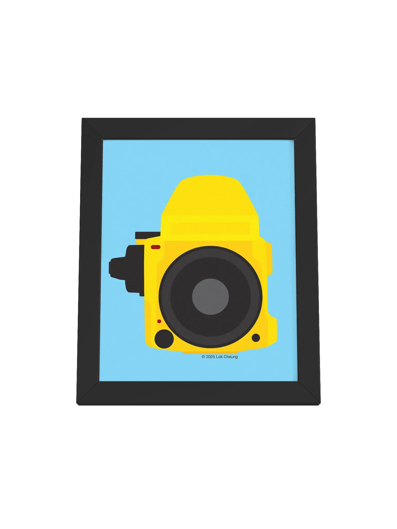 M 645 Yellow on Blue - Framed Poster product image (1)