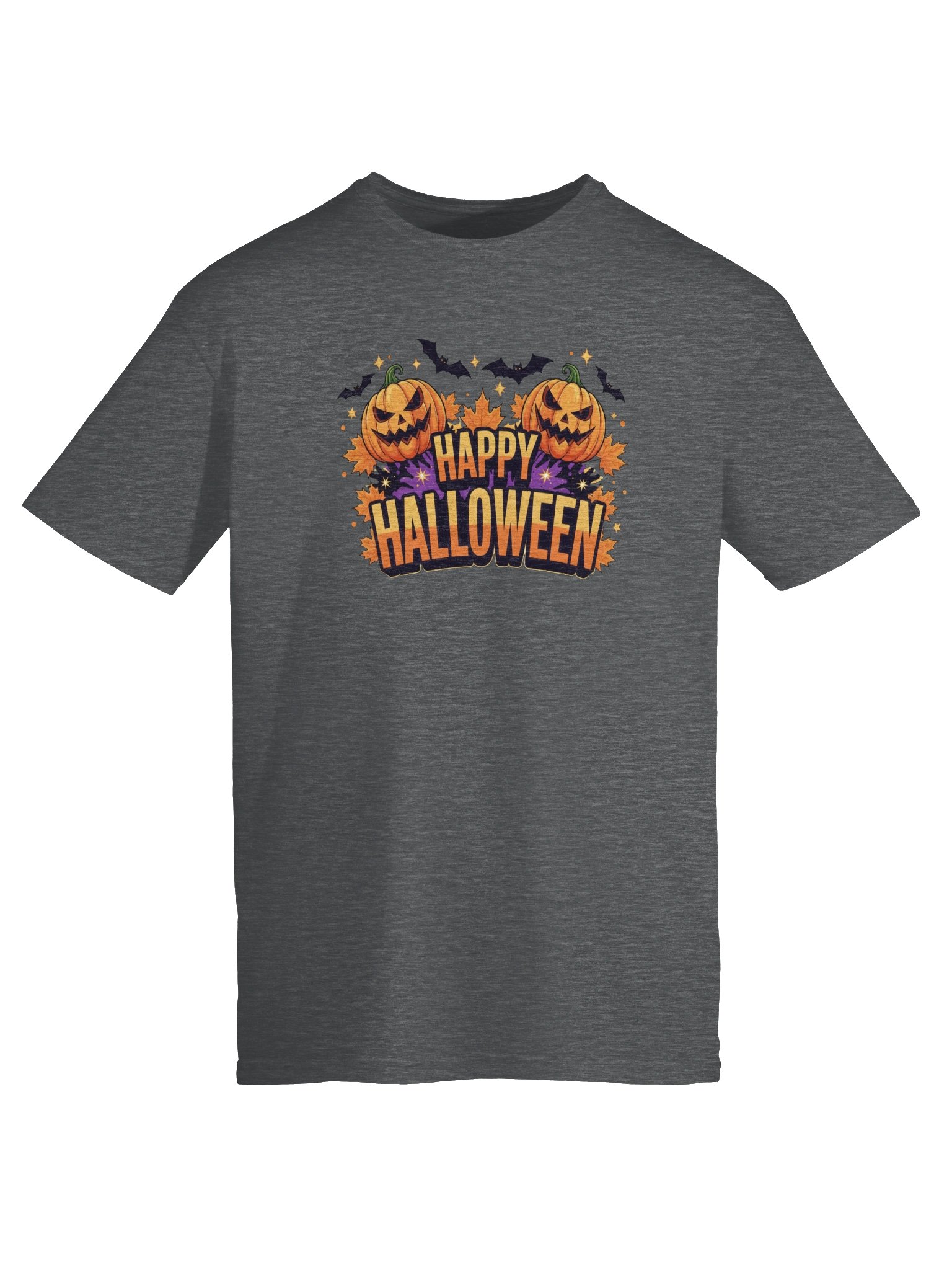 Happy Halloween Pumpkin Bat Fall Leaves Spooky T-Shirt product image (46)