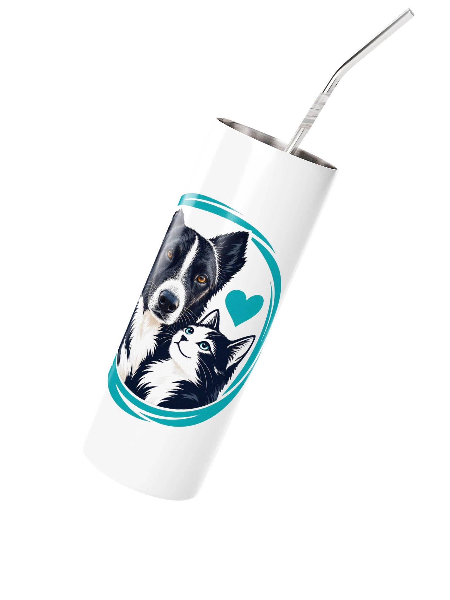 AAS · Hund und Katze – Thermobecher mit Trinkhalm product image (2)