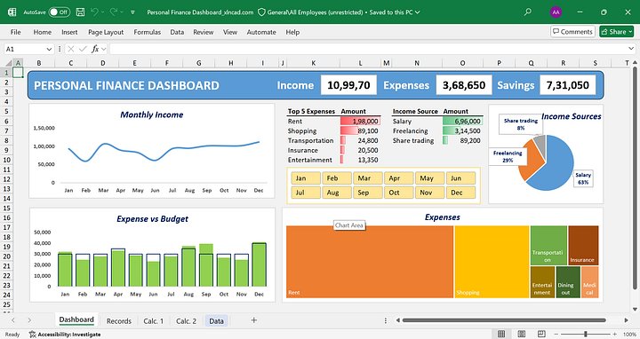 Income, Expense, and Savings Tracker product image (1)