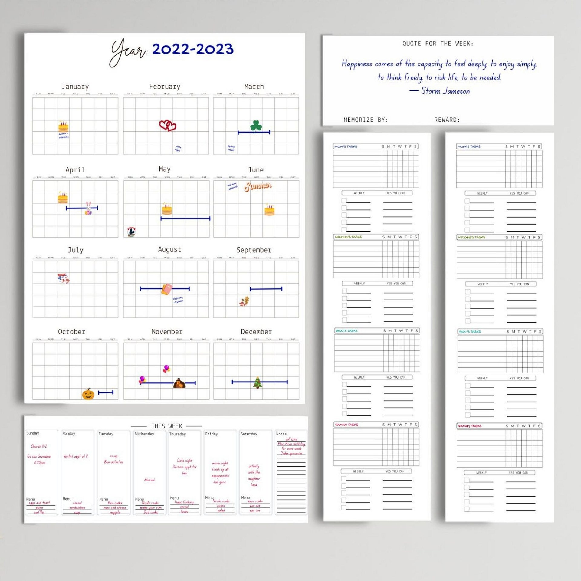 The Dry Erase Family Command Center product image (7)