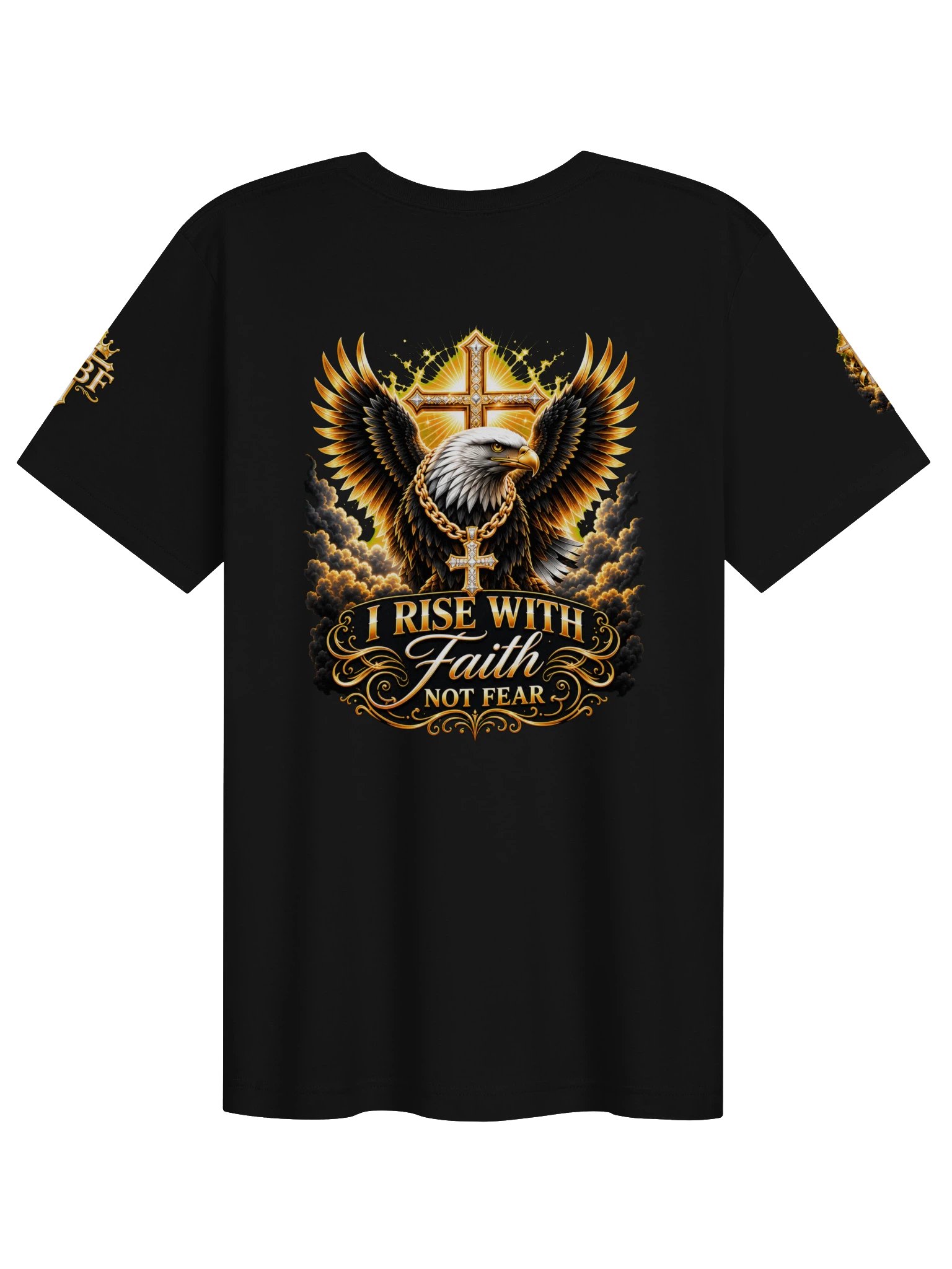 RBF I Rise With Faith Cross-Sleeve T-Shirt product image (2)