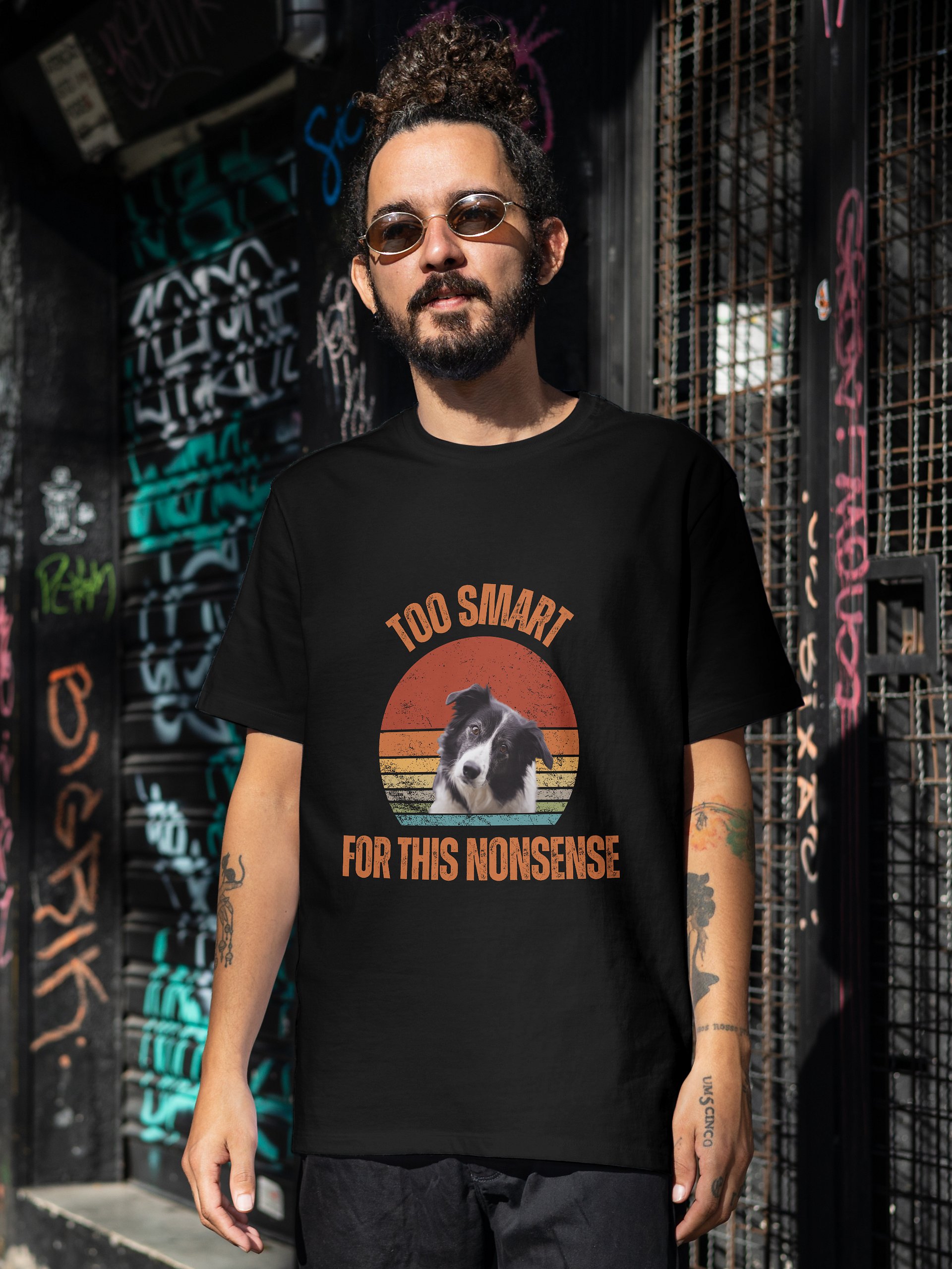 Fed Up Border Collie T-Shirt product image (4)