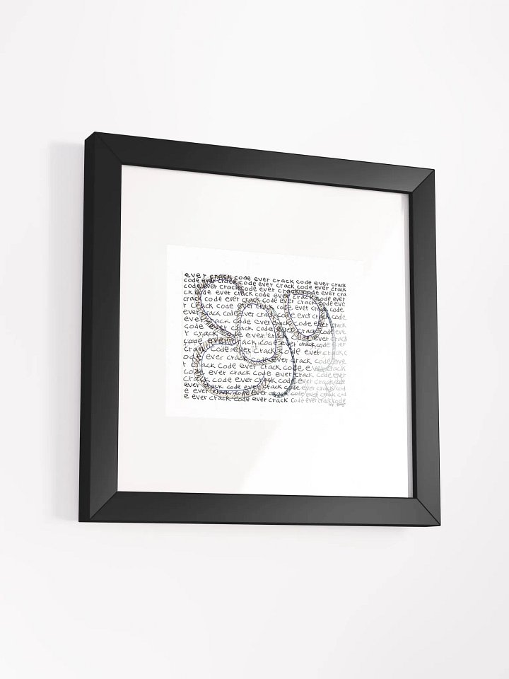 ever crack code egg Panel Card Print Framed product image (1)