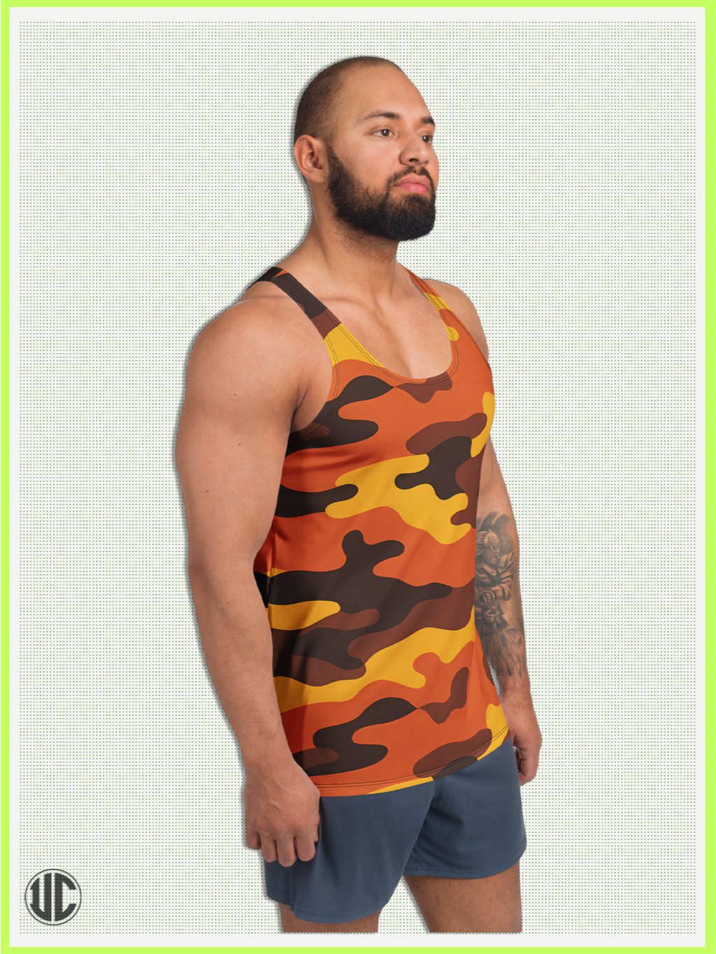 Savage Sunset Orange Camo – Men’s Tank Top product image (3)