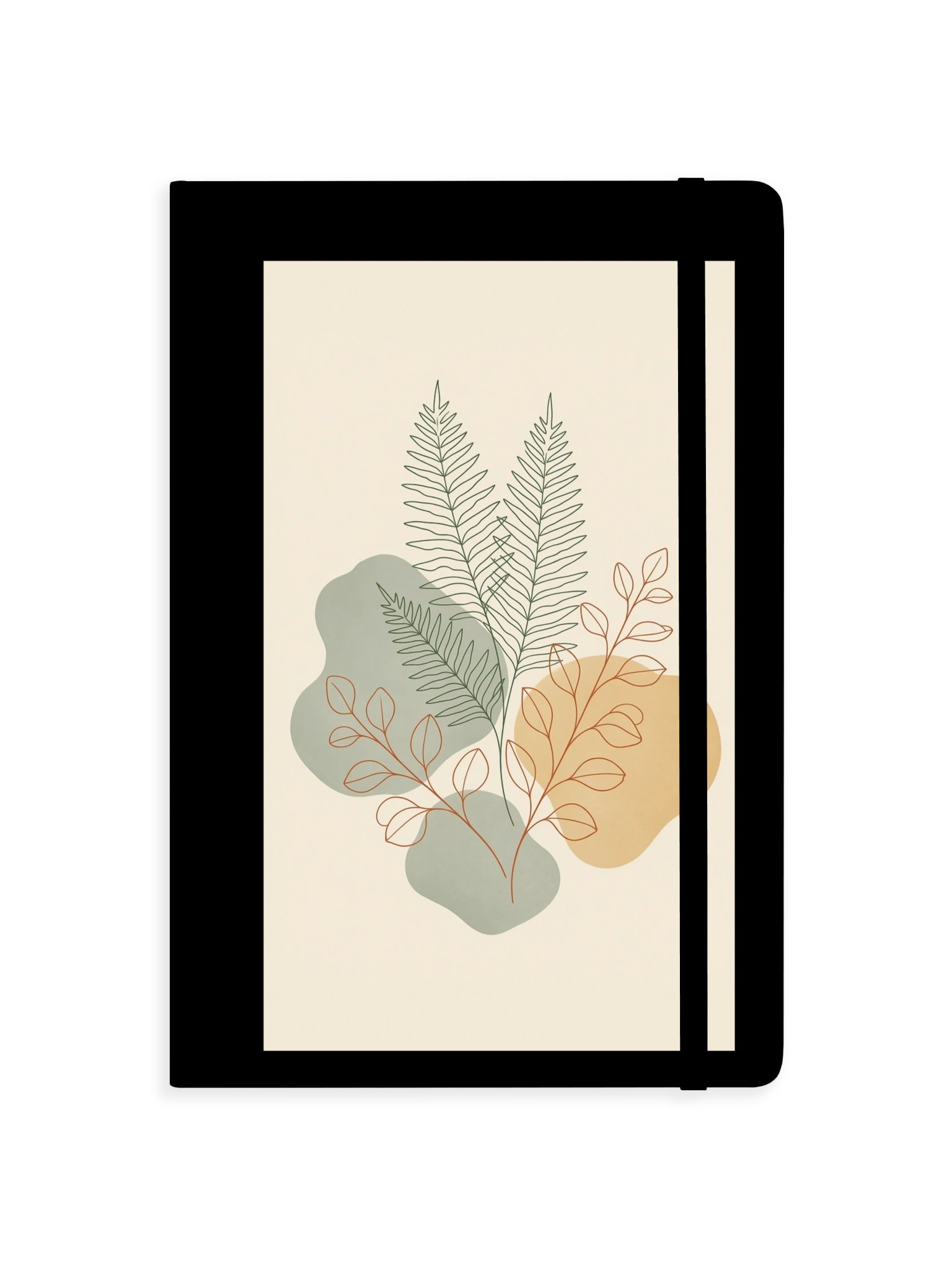 Fern & Eucalyptus Line Art Hardcover Notebook product image (1)
